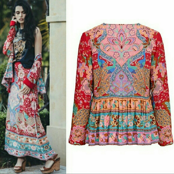 New spell designs lotus jacket ruby peacock gypsy - Picture 3 of 7